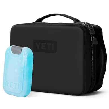 YETI Daytrip 5L Insulated Soft Cooler Lunch Box, Black and Small ICE Sheet Refreezable Reusable Cooler Ice Pack