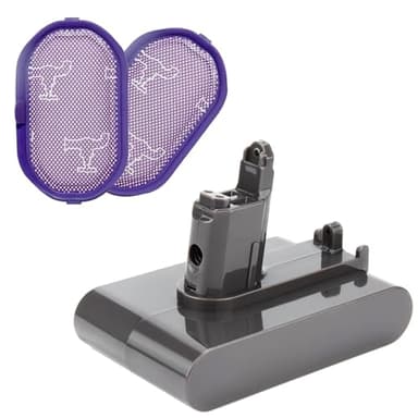 Batryuic Upgraded 6500mAh DC34 Type B 22.2V Battery Compatible for Dyson Type B DC30 DC31 DC34 DC35 DC44 DC45 DC56 DC57 917083 (Not Fit All Type A Series) Handheld Vacuum Cleaner+ 2Pcs Filters