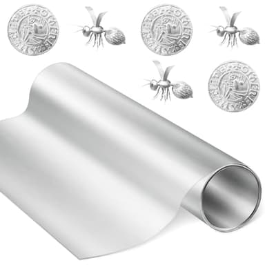 Yaocom 1 Roll Aluminum Metal Crafts DIY Foil 12 Inch x 20 ft x 0.1 mm Thick for Art Project Aluminum Flashing Roll Wide Sheet Multipurpose Metal Sheets for DIY and Crafting Projects (Silver)