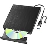 External Blu Ray Drive, Support 50G Disc Read/Write Bluray Drives, Portable 3D Blu Ray Burner with USB 3.0 and Type-C, Cd Player Suitable for Windows XP/7/8/10/11 MacOS for Laptop, Desktop, Mac
