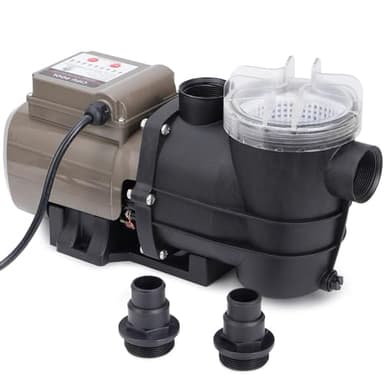 CIPU Pool Pump with Timer 2700GPH 115V Powerful Self Priming Above Ground Swimming Pool Pump 0.35HP with Filter Basket Low Noise for Pools Hot Tub Spa Water Circulation