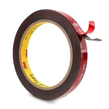 3M Double Sided Tape VHB 0.5" x 15.4 Ft 5925, Heavy Duty Mounting Tape, Foam Tape Strong Adhesive for Automotive Emblem Trim Décor Dashboard Home Office Indoor Outdoor, Black, 0.025'' Thick