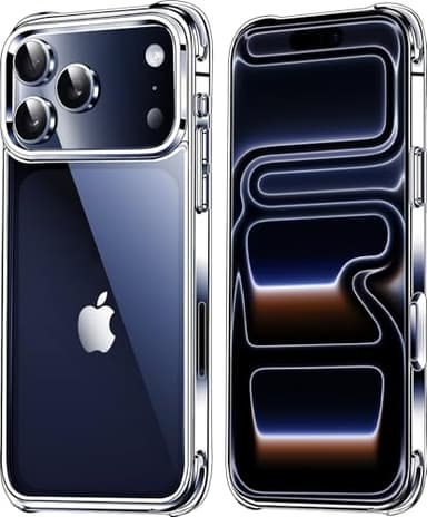 Mkeke for iPhone 17 Pro Max Case Clear, [Not Yellowing] [Military-Grade Drop Protection] Protective Clear for Apple 17 Pro Max Case with Shockproof Bumper 2025
