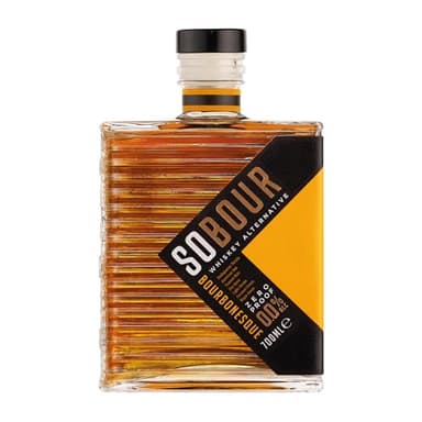 SOBOUR Bourbonesque Non Alcoholic Whiskey, Smooth and Indulgent Award Winning Non Alcoholic Spirits, 0.0% ABV. - Halal, Low Sugar and Gluten Free, Part of the Spirits of Virtue Range (700ml)