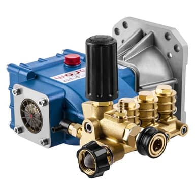 WOJET Triplex Plunger Pressure Washer Pump, 4400PSI 4.0GPM, 1" Shaft, Self-Priming, Horizontal Replacement Pump Kit for Honda GX270 GX340, Dewalt 4000/4200PSI, Simpson PS60869, Generac 9-15HP Engines