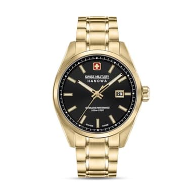 Swiss Military Hanowa Pioneer Men's Watch 41 mm Diameter with Stainless Steel Strap and Sapphire Glass, Silver, One Size, Bracelet