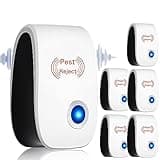6 Pack Ultrasonic Pest Repeller Indoor Mouse Repellent Pest Repellent Ultrasonic Plug in for Spiders, Mices, Mosquitoes, Roaches, Mouse, Rodent, Bugs, Ants, Flies