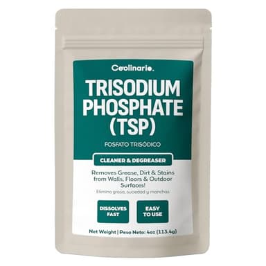 Coolinario Trisodium Phosphate - TSP Cleaner (4 Oz) Heavy-Duty Cleaner & Degreaser for Walls, Floors & Outdoor Surfaces | Removes Grease, Dirt & Stains | Ideal for Home & Industrial Use