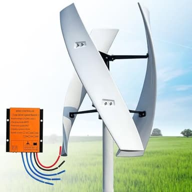 DAQIANG Upgraded 16000W/20000W Wind Vertical Axis Turbine Generator 12V 24V 48V 220V with MPPT Controller Wind Turbine Kit,for Home,Business,Industrial Energy Supply(16000W,24V)