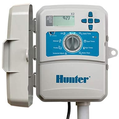 Hunter X2 14-Station Outdoor Sprinkler Controller, Wi-Fi Capable Smart Irrigation System, Hydrawise Compatible, Weather-Based Scheduling for Lawn and Garden