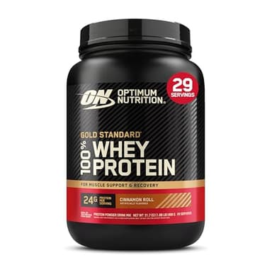 Optimum Nutrition New Flavor Gold Standard 100% Whey Protein Powder, Cinnamon Roll, 2 Pound (Pack of 1) (Packaging May Vary)