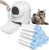 Rastalola Official® 120 Pack Cat Litter Bags with Drawstring, Self Cleaning Litter Robot Waste Bags Fit for Litter Robot 3 & 4, 10-12 Gallons (Sold by Ameroliy-US Store)﻿