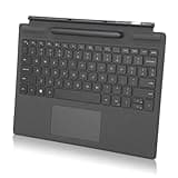 for Dell Latitude 7320 7310 Detachable Travel Keyboard, New Genuine Replacement Laptop Keyboard with Touchpad and Pen, Seamless Connection Backlighting Laptop Keyboard for Dell