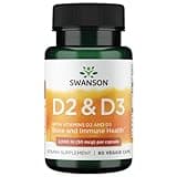 Swanson Vitamin D Complex with Vitamins D2 & D3 - Complete Sunshine Vitamin Complex for Bone, Dental & Immune Health - Vitamin Supplement (50 mcg, 60 Veggie Capsules)
