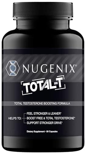 Nugenix Total-T, Free and Total Testosterone Booster Supplement for Men, 90 Count