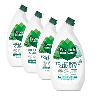 Seventh Generation Toilet Bowl Cleaner Fresh Mint scent 4 Pack Without Chlorine Bleach Ammonia Free 24 oz
