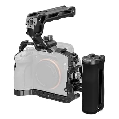 SmallRig A7 V / A7R V / A7 IV Cage Advanced Kit for Sony Alpha 7 V/Alpha 7R V/Alpha 7 IV, with Quick Release Plate for Arca, Includes Top Handle/Side Handle/Cable Clamp for HDMI