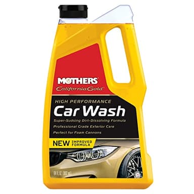 Mothers California Gold High Performance Car Wash, 64 oz. — pH Balanced, Eco-Friendly, Super-Sudsy, Foam Cannon, Safely Cleans Without Stripping Wax, Sealant or Coating, Removes Dirt & Grime (05664)