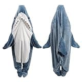 inkArts Shark Blanket Hoodie Adult, Wearable Shark Blanket, Shark Sleeping Bag, Soft Cozy Warm Flannel Hoodie, Shark Blanket Onesie