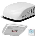 FOGATTI RV AC Unit 13500BTU Non-Ducted Rooftop RV Air Conditioner - 115V(AC) including Air Distribution Box, InstaCool