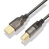 Kzeux Printer Cable USB Printer Scanner Cable 6ft High Speed A Male to B Male Cord for HP, Canon, Epson, Dell, Samsung etc