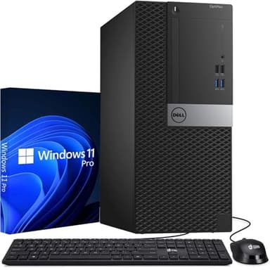 Dell Tower Desktop PC – Intel Core i7-7700 7th Gen Processor – 16GB DDR4 RAM – 512GB SSD – Keyboard & Mouse – Wi-Fi – Office, Home, Business Desktop Computer Windows 11 Pro (Renewed)