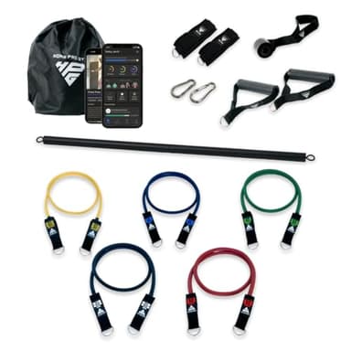 HomeProGym Stackable Resistance Band Set (150LB + Bar)