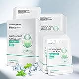 Facial Mask Anti Acne Face Masks Skin Care, Sheet Masks With Salicylic Acid Sheet For Acne Prone Hydrating Moisturizing Skincare for Scar Breakouts Pimple Beauty Oil Control Redness 10 Sheets