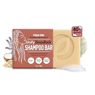 Primal Ethic Vegan Loc Shampoo Bar – Residue-Free Patchouli Dreadlock Clarifying Shampoo, Made for Locs Hair Care