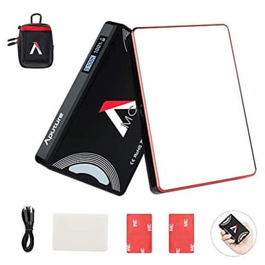 Aputure Amaran MC RGBWW Mini On Camera Video Light,3200K-6500K,CRI/TLCI 96+,HSI Mode,Support Magnetic Attraction and App with USB-C PD and Wireless Charging