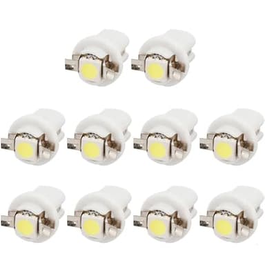 britelites 10x T5 B8.5D Neo Wedge 5050 SMD LED White Car Instrument Cluster Panel Lamps Gauge Bulbs