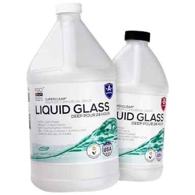24 Hour Deep Pour Epoxy Resin 1.5 Gallon / 192 oz Kit, Liquid Glass Clear, Fast Cure, Casting Resin, Bubble Free, DIY Thick Pour, Heat Resistant, Charcuterie Boards, Serving Trays & Resin Coasters