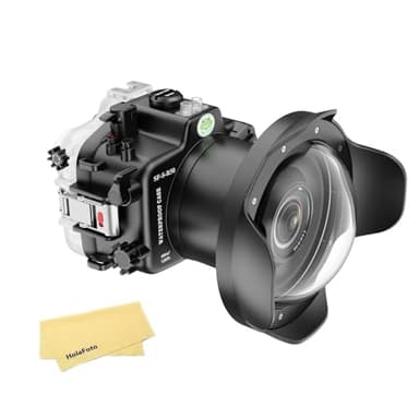 Seafrogs Underwater Housing for Canon EOS R50, 40M Waterproof Case with WA005F Dome Port Kit, Waterproof Scuba Diving Case for Canon R50+ EF 17-40mm f/4L, EF 85mm Lenses