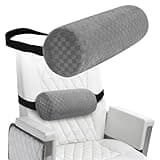 Lumbar Roll Pillow for Lower Back, Lumbar Support Foam Roll Cushion with Pillowcase and Upgraded Strap for Office, Chair, Car, Seat Pain Relief & Improving Posture (Light Grey, Short-11*4.3'')