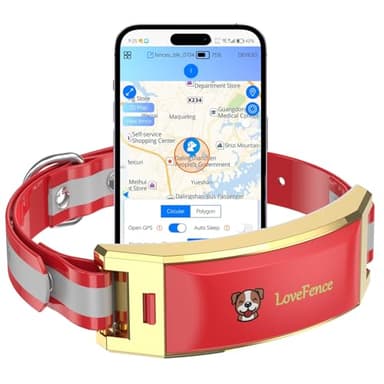 Wireless Electric GPS Dog Collar Fence for Dog with Free App: Upgrade Invisible Pet Shock Barrier Containment System Yard Outdoor Perimeter - Stubborn Dog Train Bluetooth Collar for Dog Parent