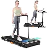 Walking Pad Treadmill, Under Desk Treadmill for Home and Office, Electric Portable Walking Pad with LED Display Remote Control, 2.5 HP 300 lbs Capacity (Black-Classic)
