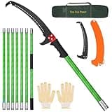 Kokorona Tree Pole Pruner Saws for Tree Trimming, 6.4-26 ft Manual Tree Pole Branches Pruner Garden Tools Extendable Height with Pole Saw Blade