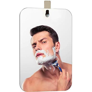 APHUIME Deluxe Large Fogless Shower Mirror, Fogless Shaving Mirror(7.48 in X 11 ​in), Anit-Fog Shaving Mirror with Hook, Fog Free Wall Hanging Makeup Mirror, Anti Fog Shatterproof Mirror in Bathroom