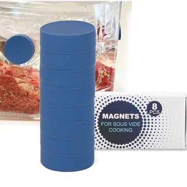 TonGass 8-Pack Sous Vide Magnetical Weights Works on All Sous Vide Machines, Silicone-Coated Magnets for Keeping Bags Submerged & Prevent Floating, Powerful Food Safe Weighted Magnets for Containers