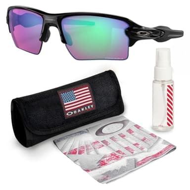 Oakley OO9188 Flak 2.0 XL Rectangle Shaped Non-Polarized Sunglasses for Men – Includes Official Eyewear Kit – Polished Black Frame with Prizm Golf Lens