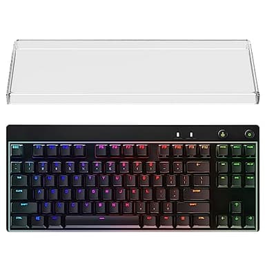 Geekria Tenkeyless TKL Keyboard Dust Cover, Clear Acrylic Keypads Cover for 80% Compact 87 Key Computer Mechanical Gaming Keyboard, Compatible with Logitech G PRO / G515 Lightspeed TKL