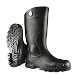 DUNLOP Protective Footwear, Chesapeake Plain Toe, 100% Waterproof, Lightweight and Durable PVC Boots, Slip Resistant, 8677577.11, Size 11 US, Black