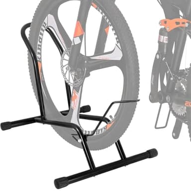 Bike Stand Floor Bike Rack for Storage Indoor/Outdoor, Front and Rear Wheel Parking Rack Stand Perfect for 16"-29" Bicycles