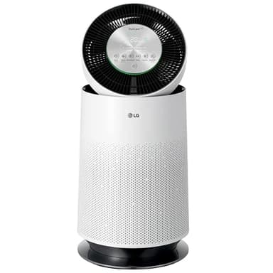 LG PuriCare 360-Degree Single Air Purifier with Clean Booster, ThinQ Wi-Fi and Voice Control (AS330DWR0), 310 sq. ft, White