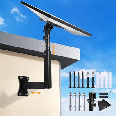Bloazzup Starlink Mount, Adjustable Starlink Wall Mount Gen 3 with Telescoping Support Arm, Rustproof, Weatherproof for Concrete Walls and Wood Walls, Easy Installation Black