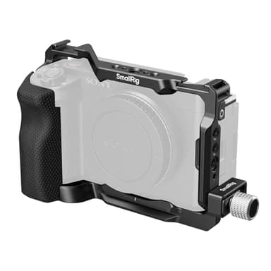 SmallRig ZV-E1 Cage Kit with Silicone Grip and Cable Clamp for HDMI, Full Camera Cage Kit for Sony ZV-E1, Built-in Quick Release Plate for Arca-Type, Cold Shoe Mounts, for DJI Mic 2