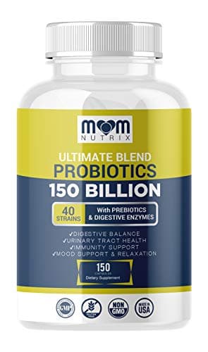Probiotics 150 Billion CFU - 40 Strain Probiotics for Women, Men and Adults - Shelf Stable Probiotic with Organic Prebiotic - Acidophilus Probiotic - 150 Capsules - Made in USA