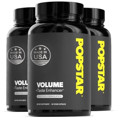 POPSTAR Labs Semen Volume Booster - Men's Semen Health & Fertility Supplement - Doctor Formulated to Increase Load Volume - Made in USA - Non-GMO, Organic, Vegan - 360 Capsules - (3 Month Supply)