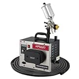 Apollo Precision-6 Pro HVLP Turbine Spray System – 600cc Gravity Feed Cup (Top Mounted) - HVLP Paint Sprayer, Paint Gun, Paint Sprayer Gun, HVLP Spray Gun, Black, P6PRO-110-7700GT-600