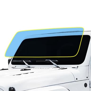 BOGAR TECH DESIGNS Precut Front Windshield Protection Film Scratch Resistant Ultra Clear Kit Cover Compatible with Jeep Wrangler JLU JL 2018-2025 Jeep Gladiator JT 2020-2025, Clear